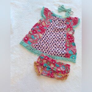 Matilda Jane baby girl outfit with bloomers.